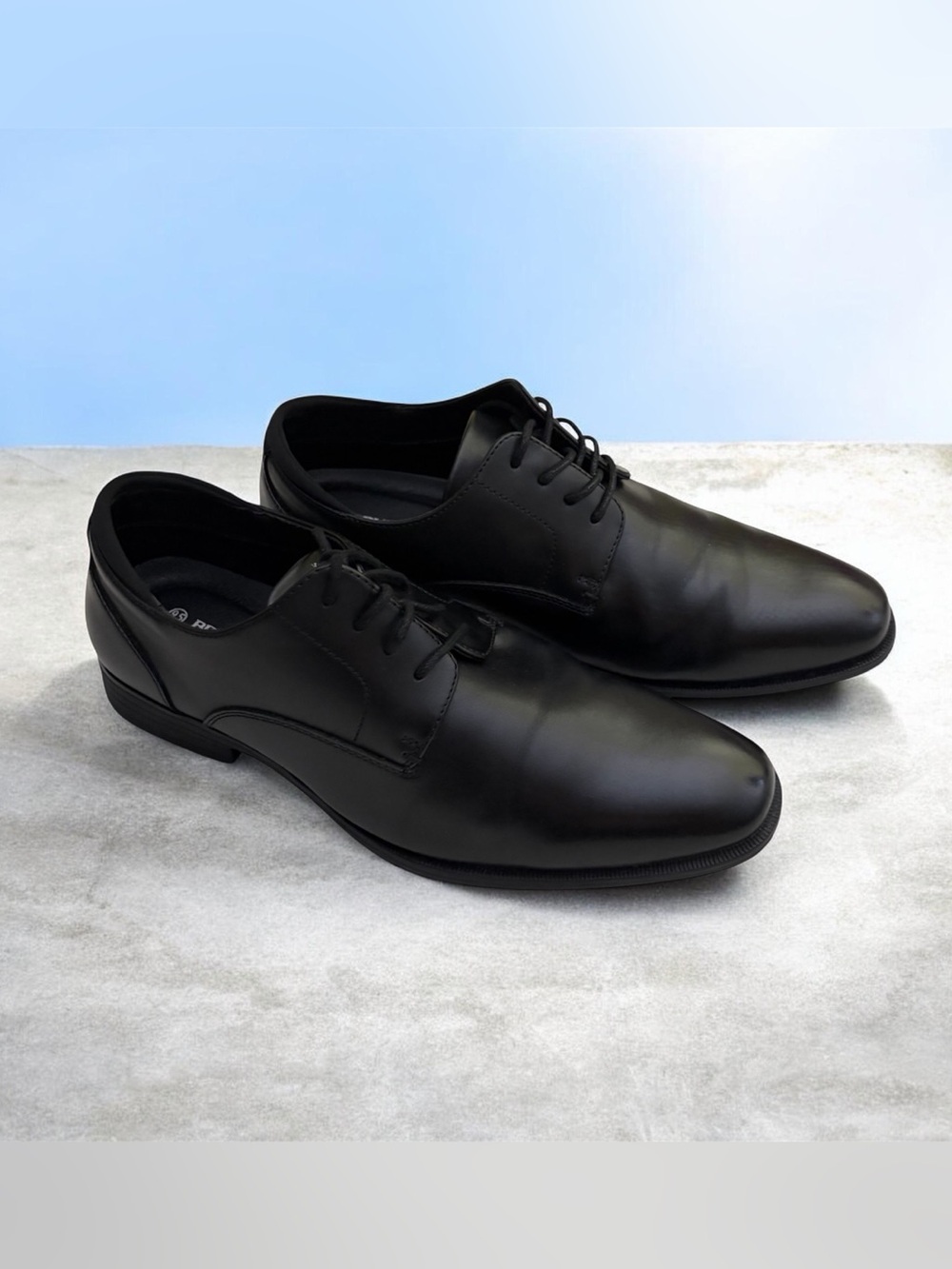 Bruno Marc Men's Black Lace-Up Derby Dress Shoes Sz 9.5